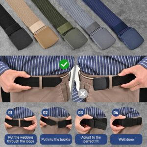 Casual Men's Belt Nylon 5 Pack - Image 5