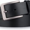 Men's Full Grain Leather Belt Solid One-Piece 1.5 Inch Wide