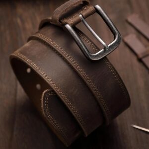 Men's Leather Belt 35mm Casual Dress - Image 4