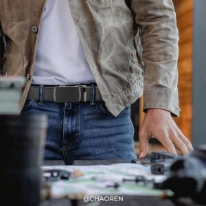Men's Leather Ratchet Belt Customizable Fit 35mm - Image 3