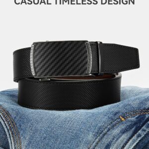 Men's Leather Ratchet Belt Customizable Fit 35mm - Image 5