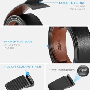 Men's Leather Ratchet Belt Customizable Fit 35mm - Image 7