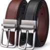 Men's Reversible Belt Genuine Leather Adjustable