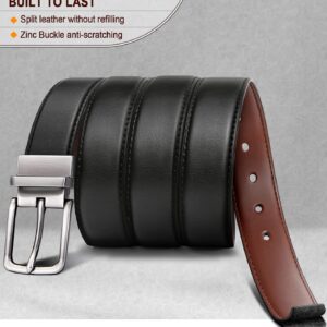 Men's Reversible Belt Genuine Leather Adjustable - Image 4