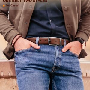 Men's Reversible Belt Genuine Leather Adjustable - Image 6