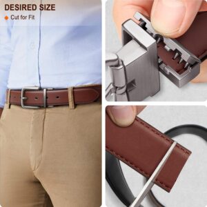 Men's Reversible Belt Genuine Leather Adjustable - Image 7