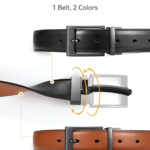 Reversible Dress Belt Leather 1.25 Inch Men - Image 2