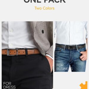 Reversible Dress Belt Leather 1.25 Inch Men - Image 4