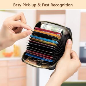 RFID Credit Card Holder Small Leather Wallet Women - Image 2