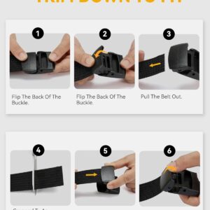 Web Belt Nylon Non Metal Buckle Men 38mm - Image 4
