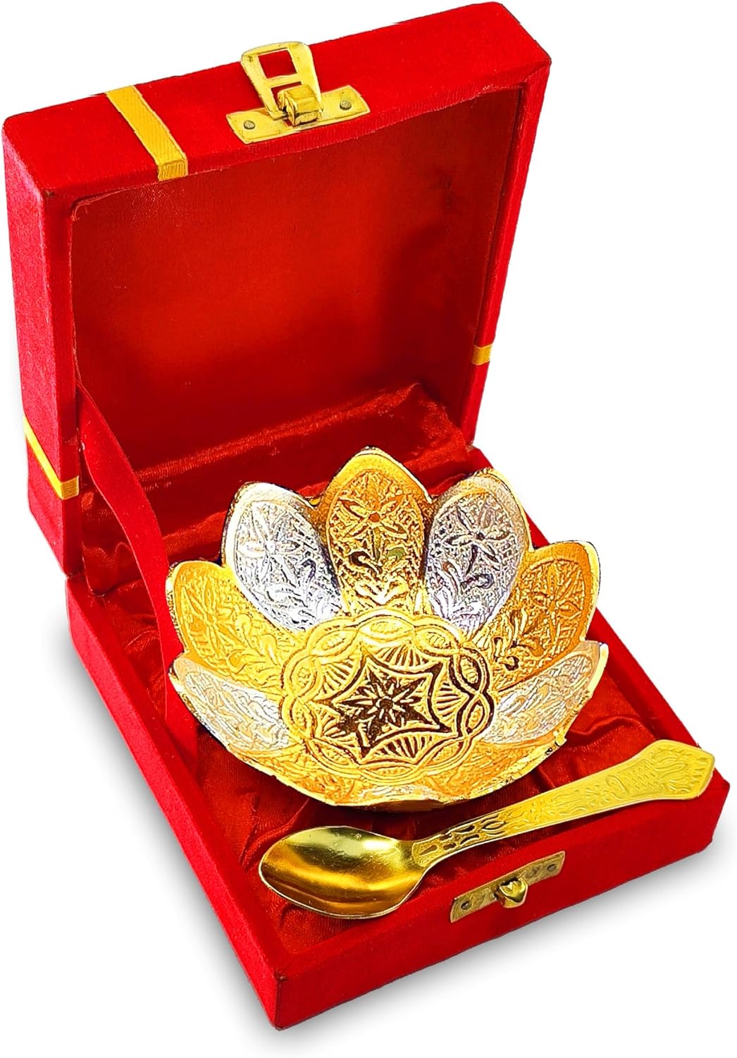 Silver-Plated Katori and Spoon in Presentation Box