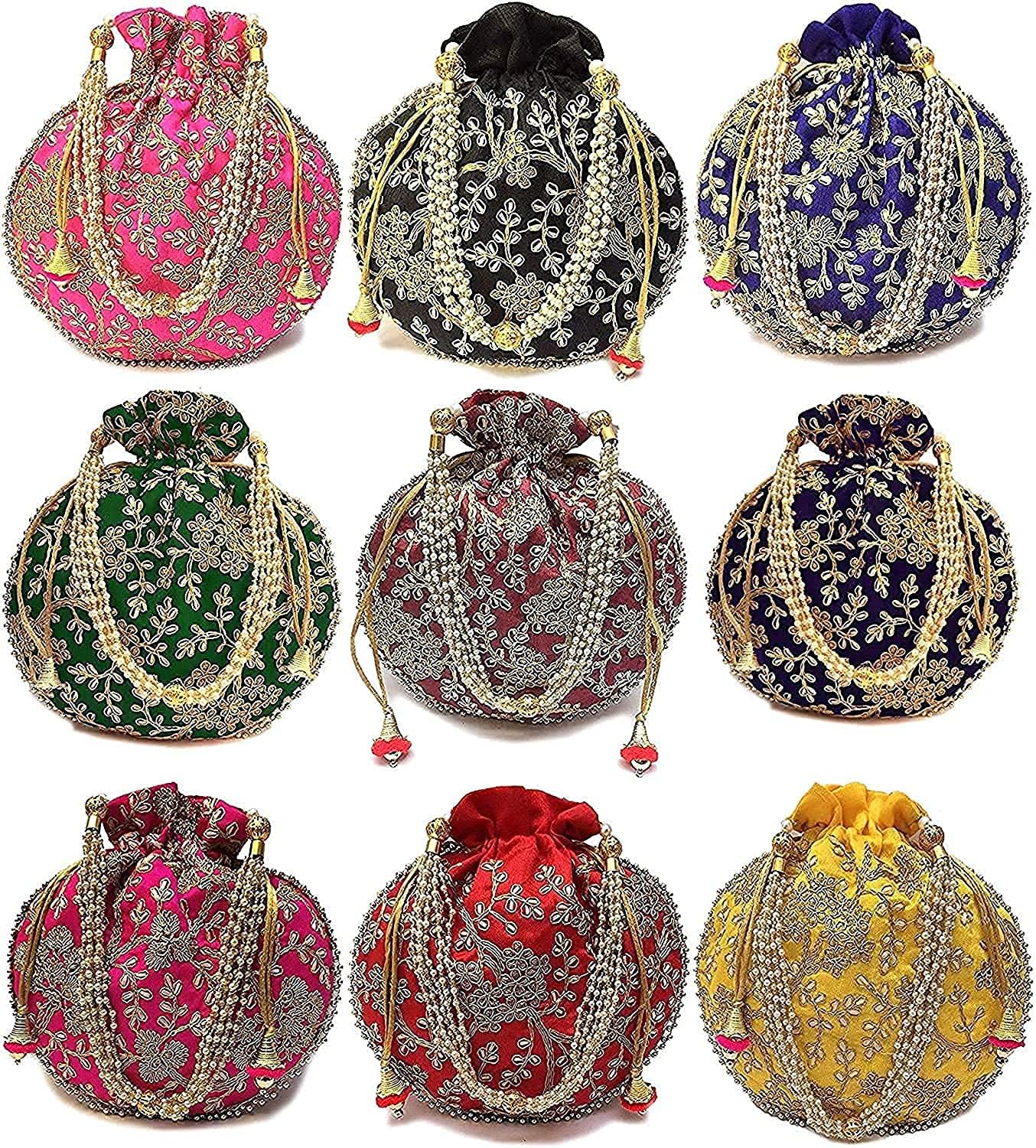 Zari-Embroidered Potli Pouch for Weddings