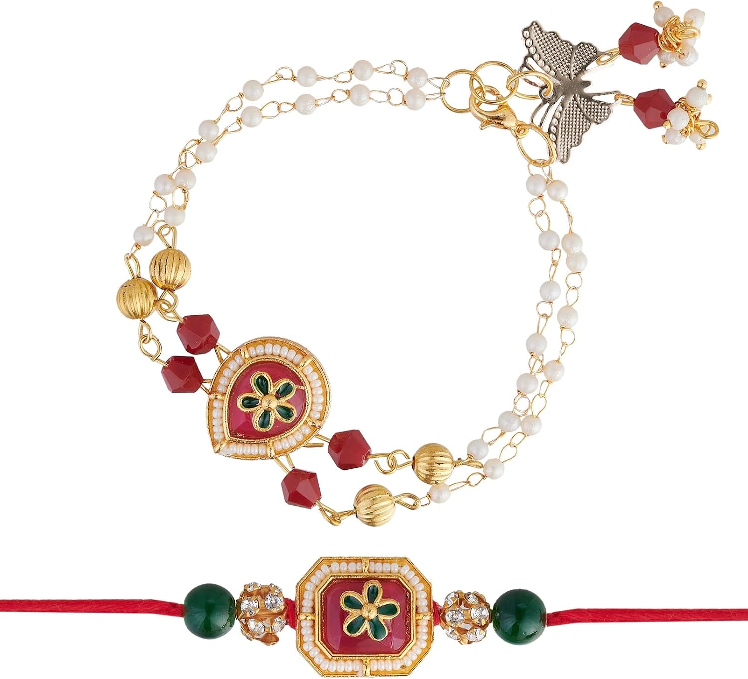 Bhaiya-Bhabhi Rakhi and Lumba Pair in Gift Box